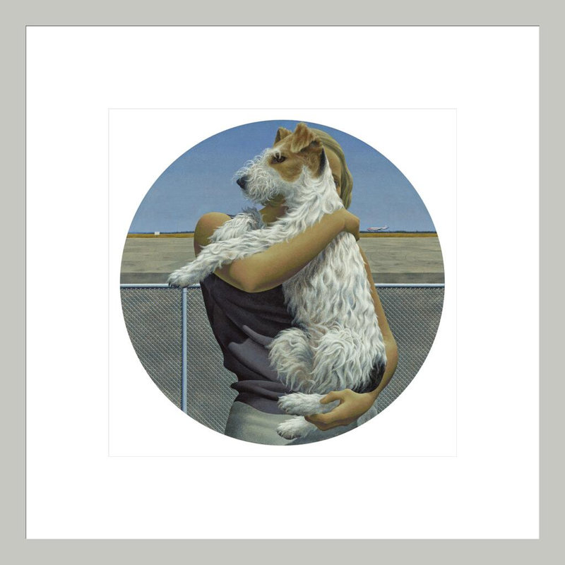 «Woman and Terrier» par Alex Colville - impression giclée encadrée, H 13,75 po x l 13,75 po