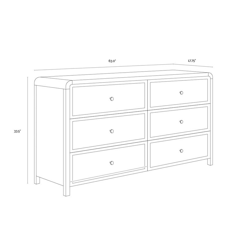 TIERRA 6 - Drawer Solid Wood Dresser