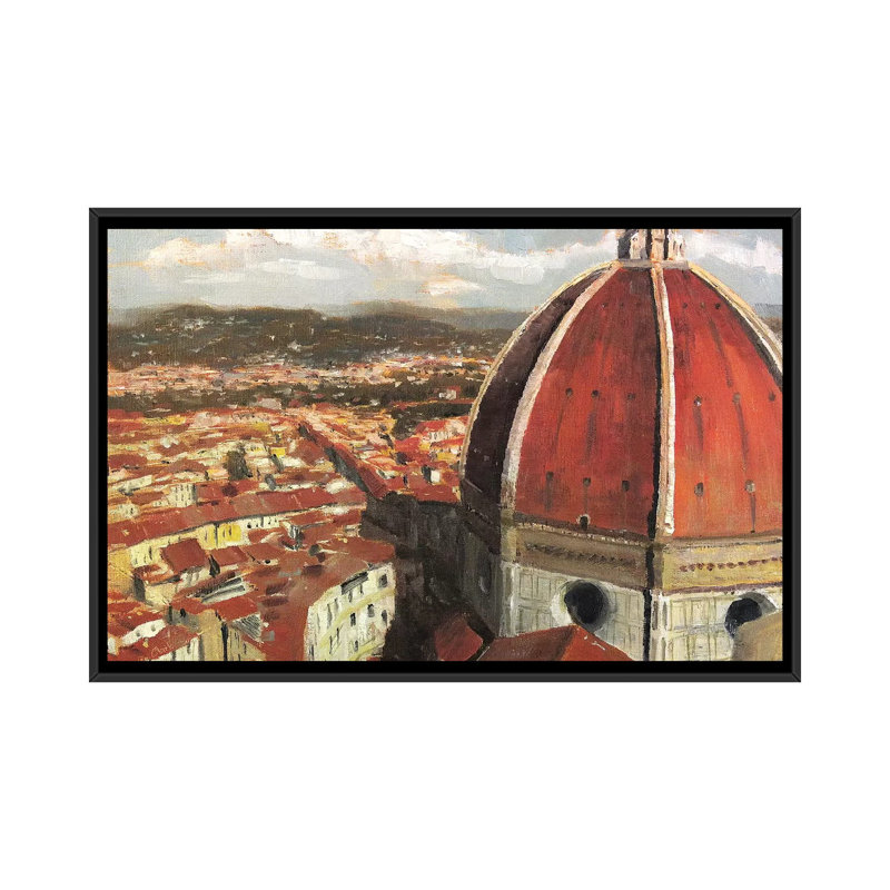 Florence, Italy - Il Duomo by Christopher Clark - Painting on Canvas, 66.04 cm H x 45.72 cm W, Black Framed