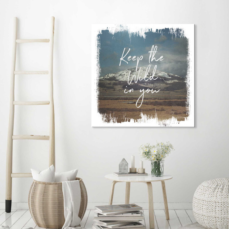 «Wild Wishes I», art textuel, H 18 po x l 18 po x P 1 po, Toile tendue