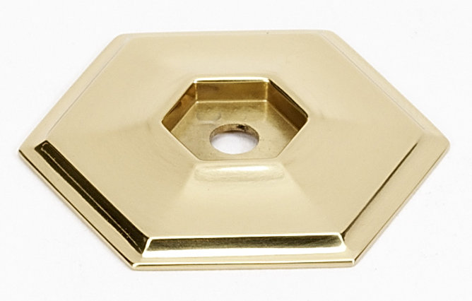 Nicole 1.58" Backplate, 1.5" L x 1.4" W, Polished Brass