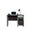 Bureau compact à caisson simple brun foncé avec rangement, idéal pour les bureaux à domicile et les zones d'étude, durable et élégant.