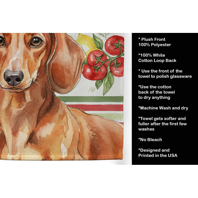 Serviette de cuisine Red Dachshund, Teckel brun fauve