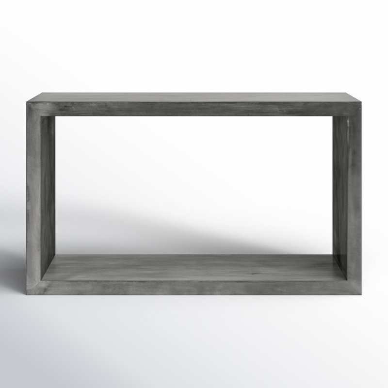 Alberry 52'' Solid Wood Console Table, Charcoal Gray