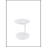 15.5" End Table With Height Adjustable Marble Textured Top