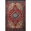 Tapis décoratif rétro multicolore à motif floral et à franges-307829268