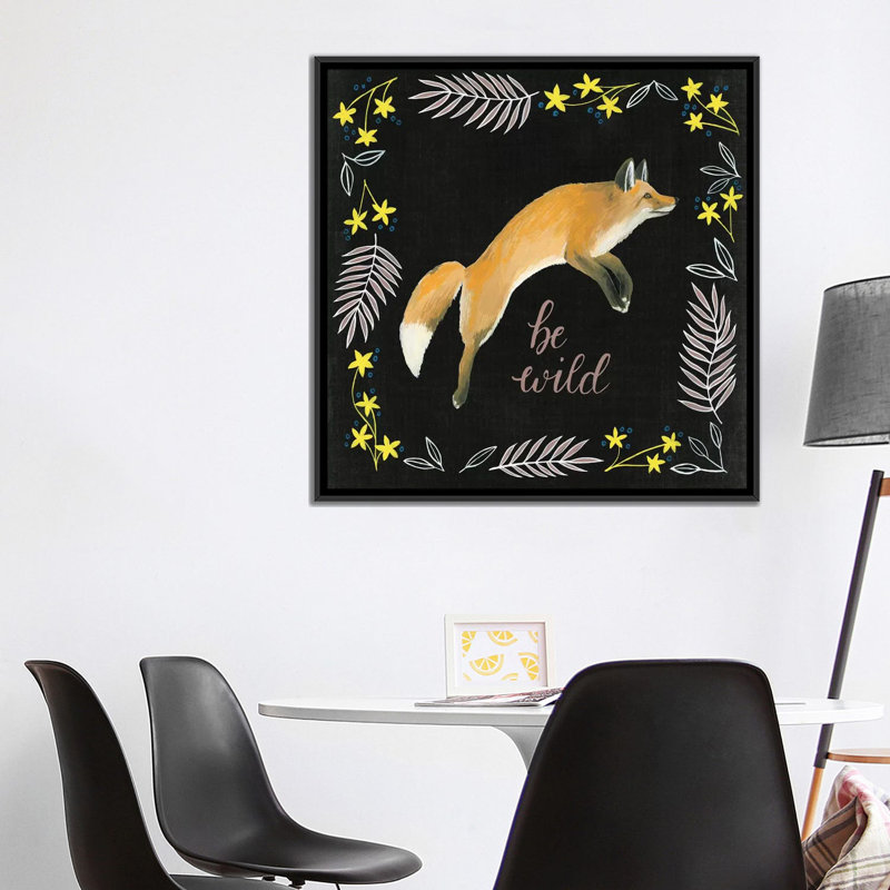 « forestières adventure ii »-impression sur toile tendue, H 37 po x l 37 po x P 1,5 po, Toile avec cadre flottant noir