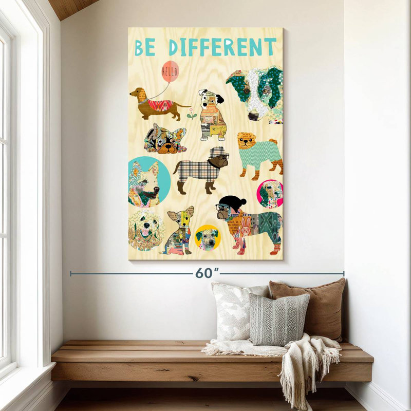 Ashelle Kids Dogs Different, 51" H x 34" W