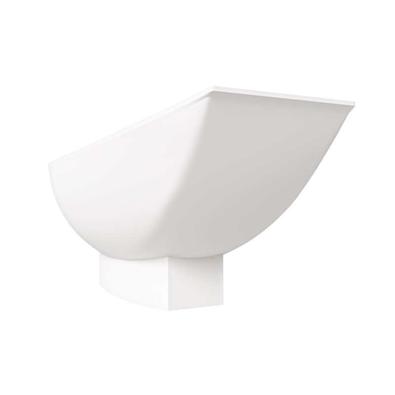 70.75'' x 31.5'' Soaking Solid Surface Bathtub, White