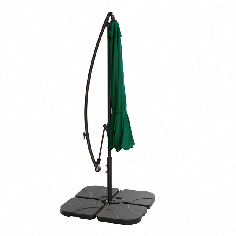 Parasol déporté Hartt de 3 m, Vert foncé