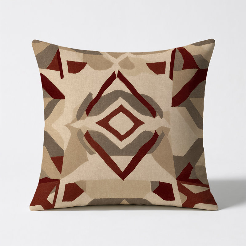 Angular Flow Indoor And Outdoor Throw Pillow, Square 16"