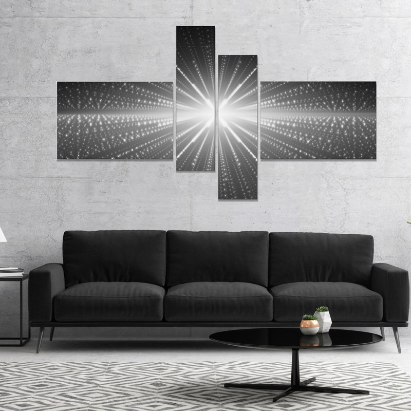 " Glowing Star In Cosmic Galaxy " 4 - Pieces