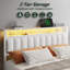 Bed Frame with Charging Station, LED Lights, Upholstered Headboard, 2-Tier Storage Shelve-1040662033-1071383135