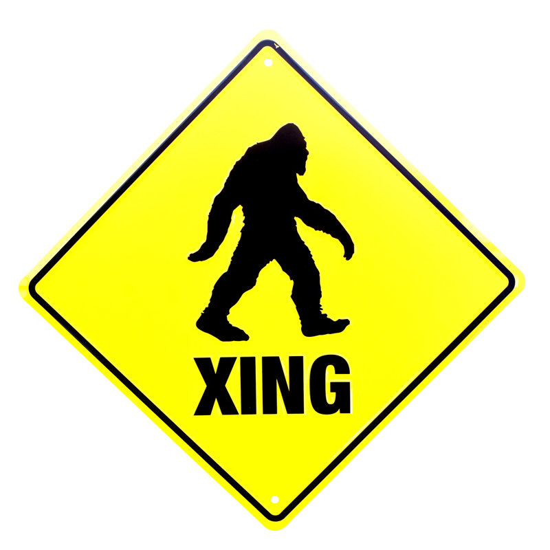 Panneau d'avertissement d'avertissement Bigfoot XING