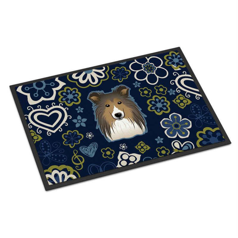 Tapis d'extérieur antidérapant Toluca, L 24 po x L 36 po, Berger Shetland