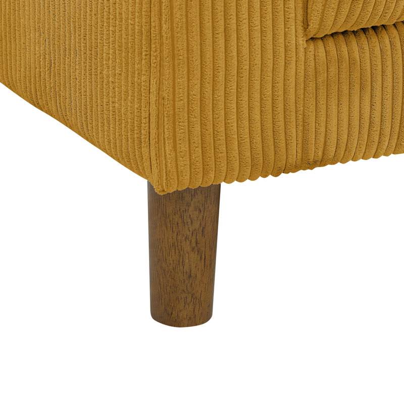 Canapé modulaire Natesa, Velours côtelé gingembre