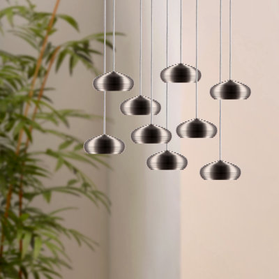 Luminaire suspendu en forme de dôme à DEL 9 lumières Chana