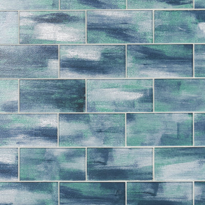 Vitton 4.37 in. x 8.74 in. Polished Glass Subway Wall Tile (5.3 Sq. Ft. / Case)