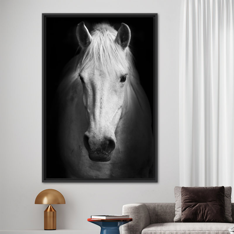 Print on Canvas, 50 cm H x 70 cm W, Black Floater Framed