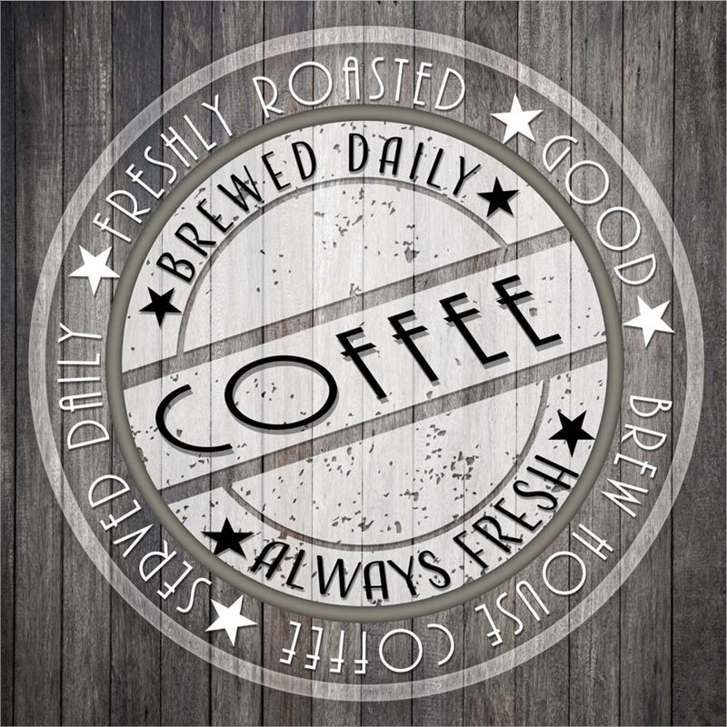 " Coffee Signs V4 " by LightBoxJournal, 24" H x 24" W x 1.5" D