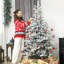 Arbre de Noël artificiel givré avec branches réalistes