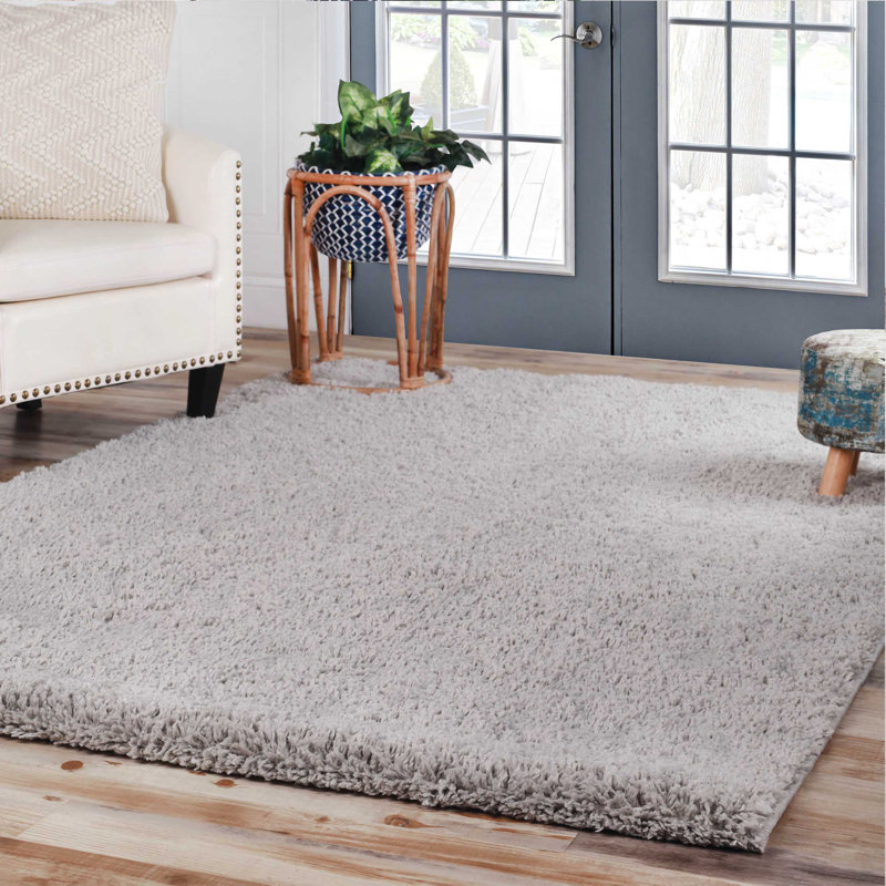 Superior Berlin Plush Shag Fuzzy Soft 100% Polypropylene Solid Indoor Area Rug, Runner 2'7" x 8'