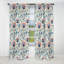 Minimalisme rétro - fleurs bleues - rideau occultant - 1 panneau-107533864