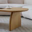 Modern Minimalist Oval-Shaped Solid Wood Coffee Table-428386871