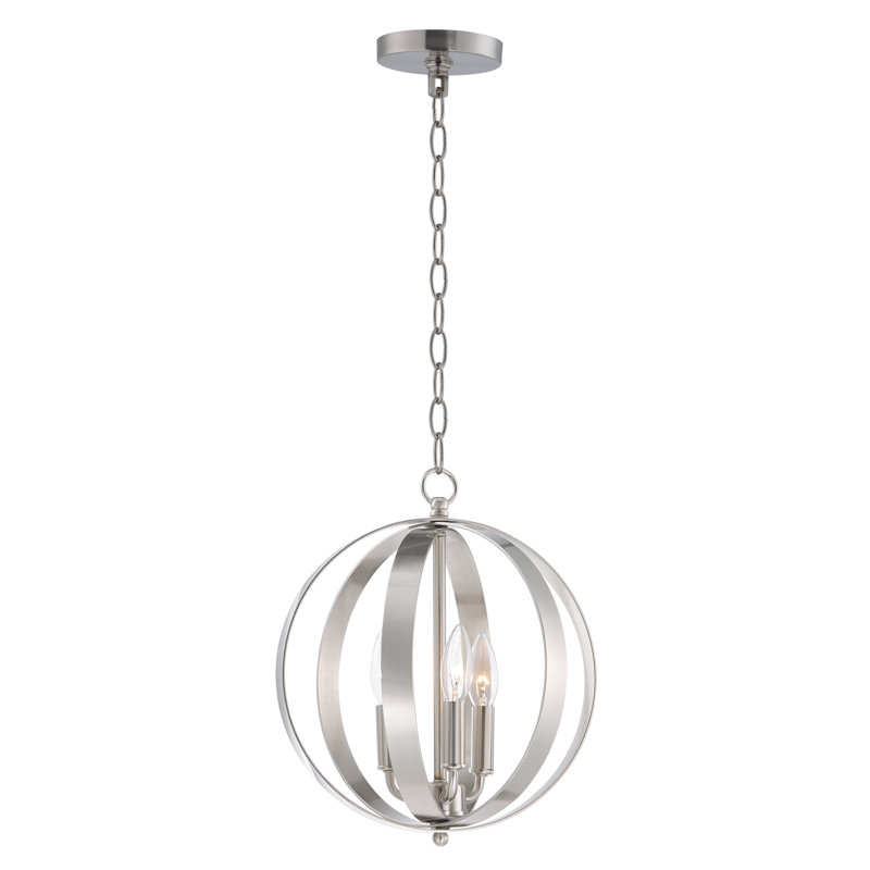 Albano 3 - Light Unique/Statement Pendant, Satin Nickel