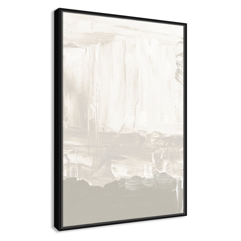 Albie taupe abstrait, reproduction sur toile flottante, Noir, H 37,5 po x l 25,5 po