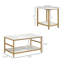 Ensemble de tables basses 2 pièces avec plateau en faux marbre