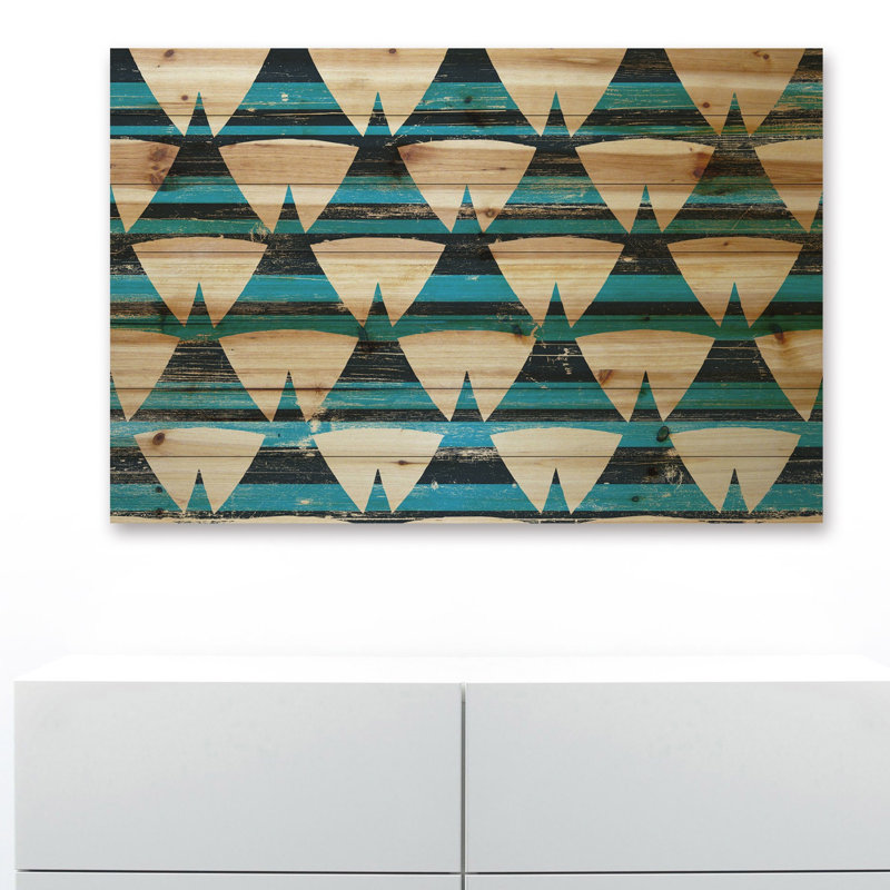 « tentlike rows », impression sur bois, 24 po x 36 po