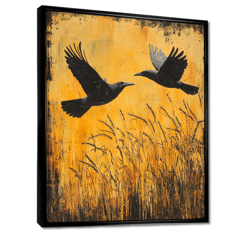 Lillis - Animals Canvas Art Print, Noir, Impression encadrée flottante, H 20 po x l 12 po