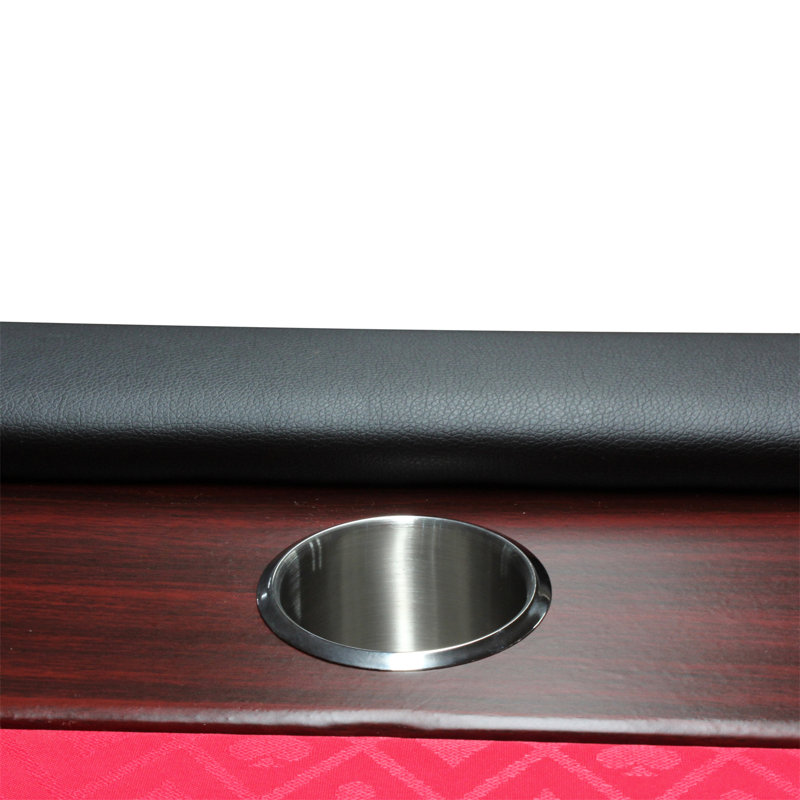 Table de poker INO Design 96 "Light Series avec pieds pliables en bois, Rouge