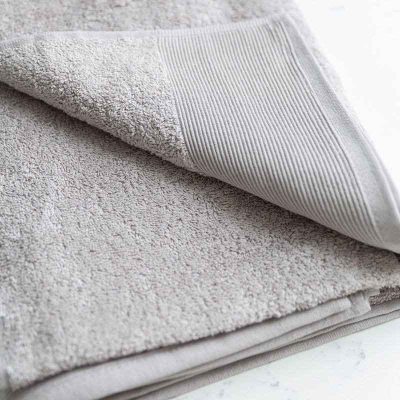 Ensemble de serviettes de bain 100% coton 2 pièces Harbison, Argent