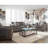 Charcoal Grey Transitional Grey Loveseat with Pillows