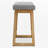 24.4'' Saddle Seat Counter Height Barstool With Solid Wood Frame-232281178