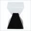 Table d'appoint géométrique MGO avec blocs de couleur noir et blanc-1818484910