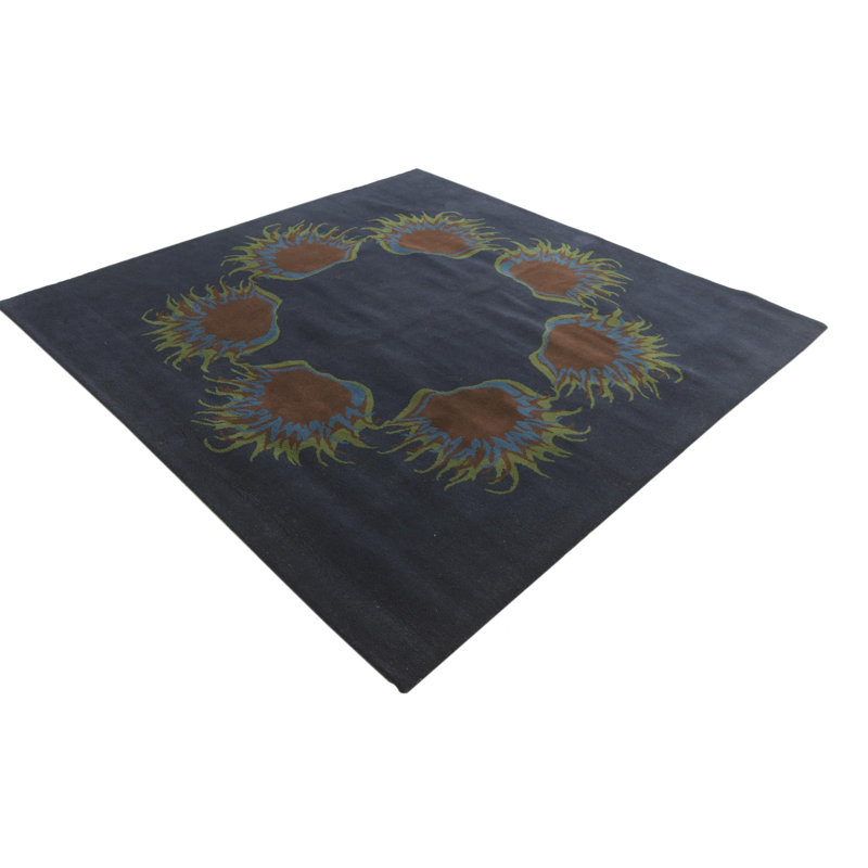 Tapis carré bleu marine Orlando