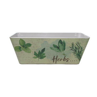 Bamboo Blooms 16" Herbs Self-Watering Indoor/Outdoor Bamboo Fiber Planter – Eco-Friendly, Plastic-Free, Biodegradable
