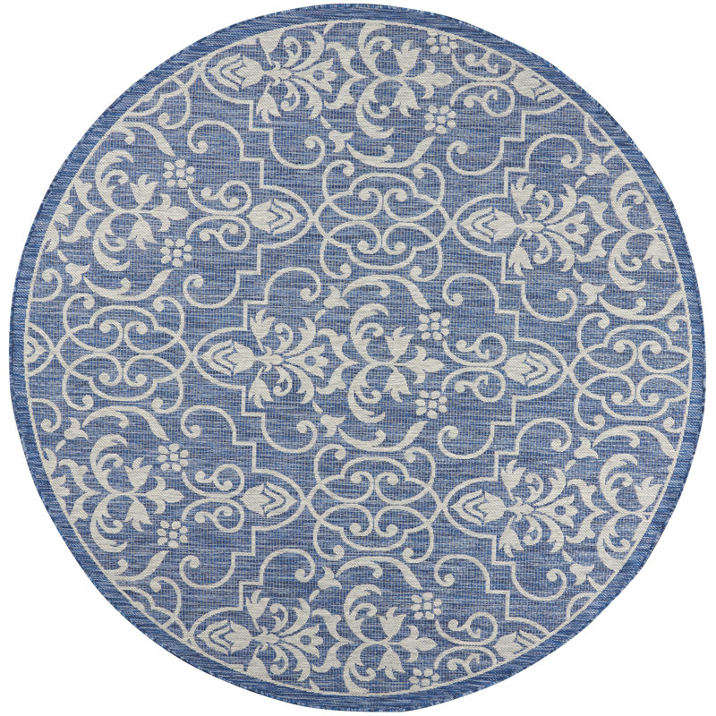 Girraj Oriental Indoor / Outdoor Rug, Round 7'10"