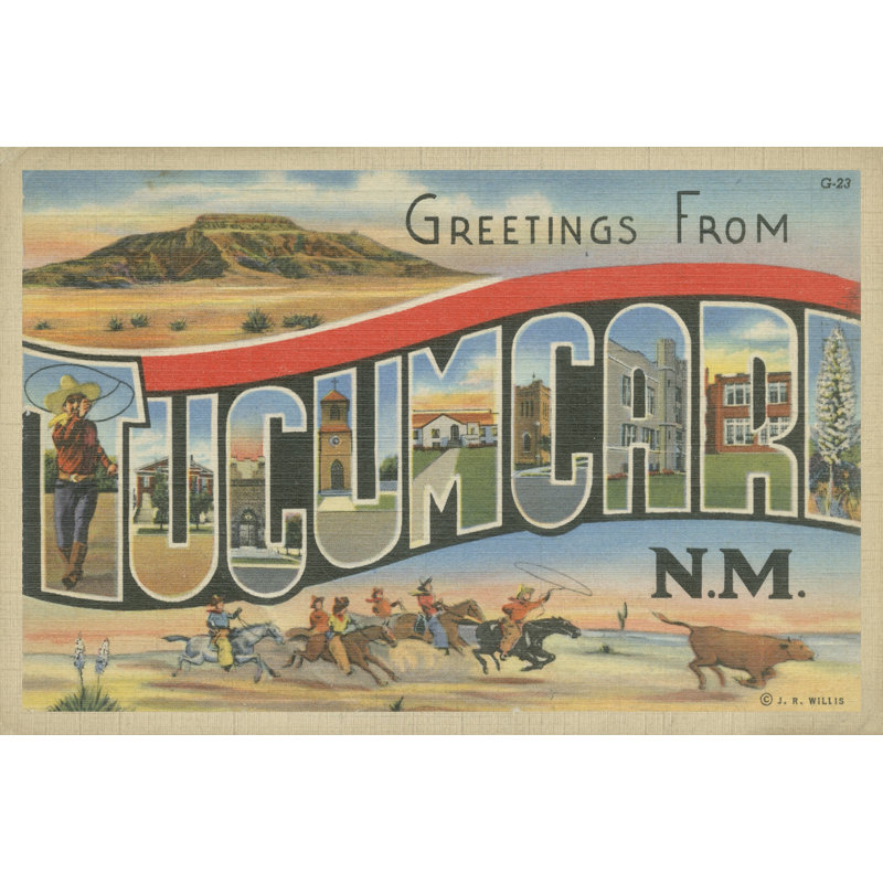 Greetings From Tucumcari by Tim OToole - Wrapped Canvas Print, 30cm H x 46cm W 