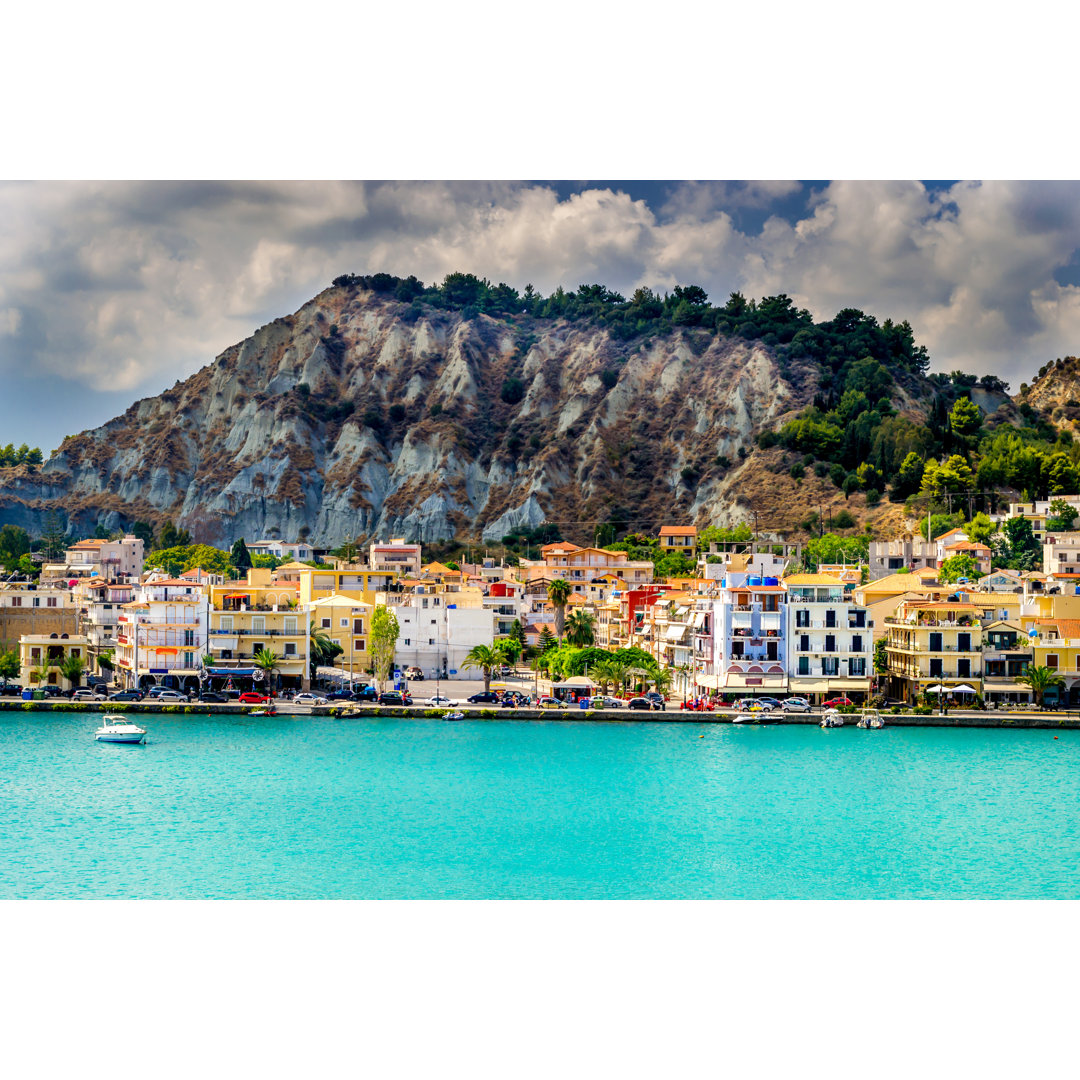 Zakynthos Stadt von MilosStankovic - Druck auf Leinwand ohne Rahmen