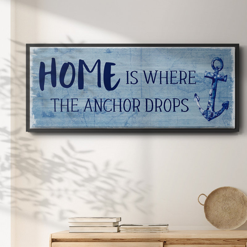 Where the Anchor Drops- Framed Canvas, 8" H x 20" W