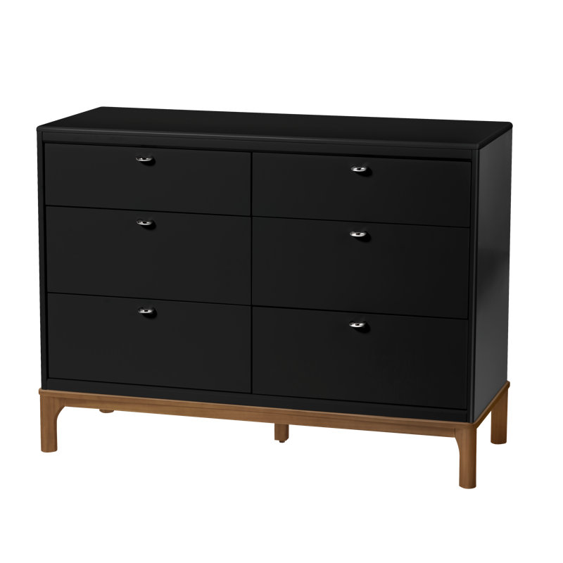 Little Seeds Laurel 6-Drawer Dresser, Black