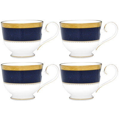 Noritake Odessa Cobalt Cups, 7-3/4 oz.