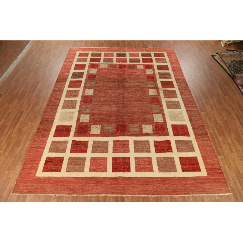 Tapis oriental géométrique Gabbeh 10 x 14