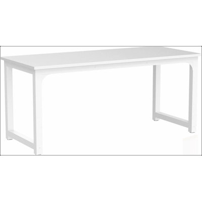 63 Inch Executive Desk with Durable Metal Frame, Spacious Modern Workstation for Home and Office Use