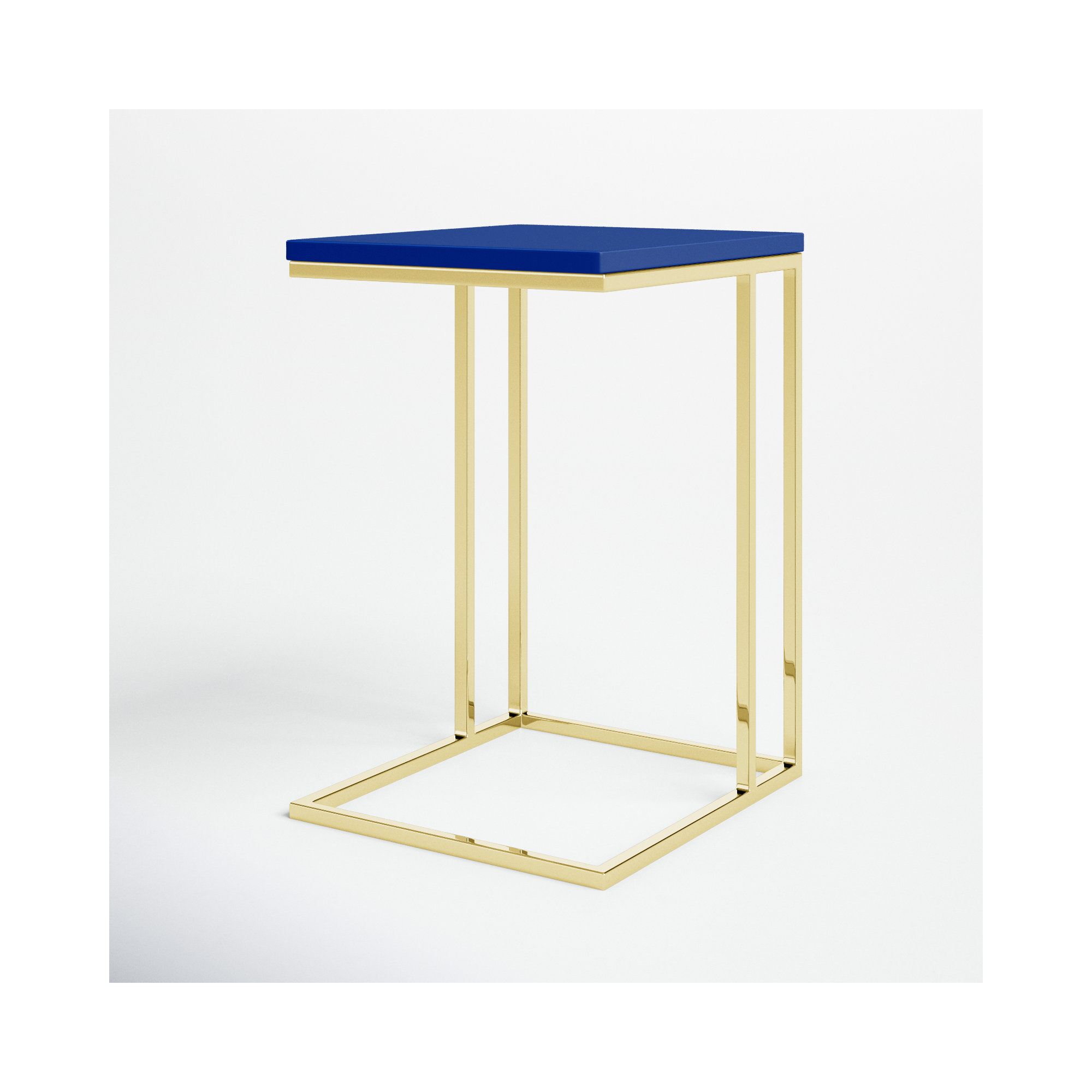 Hampshire End Table, Gold/Navy
