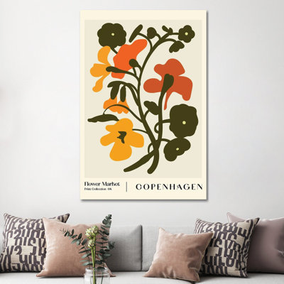 Flower Market. Copenhagen by NKTN - Gallery-Wrapped Canvas Giclée on Canvas